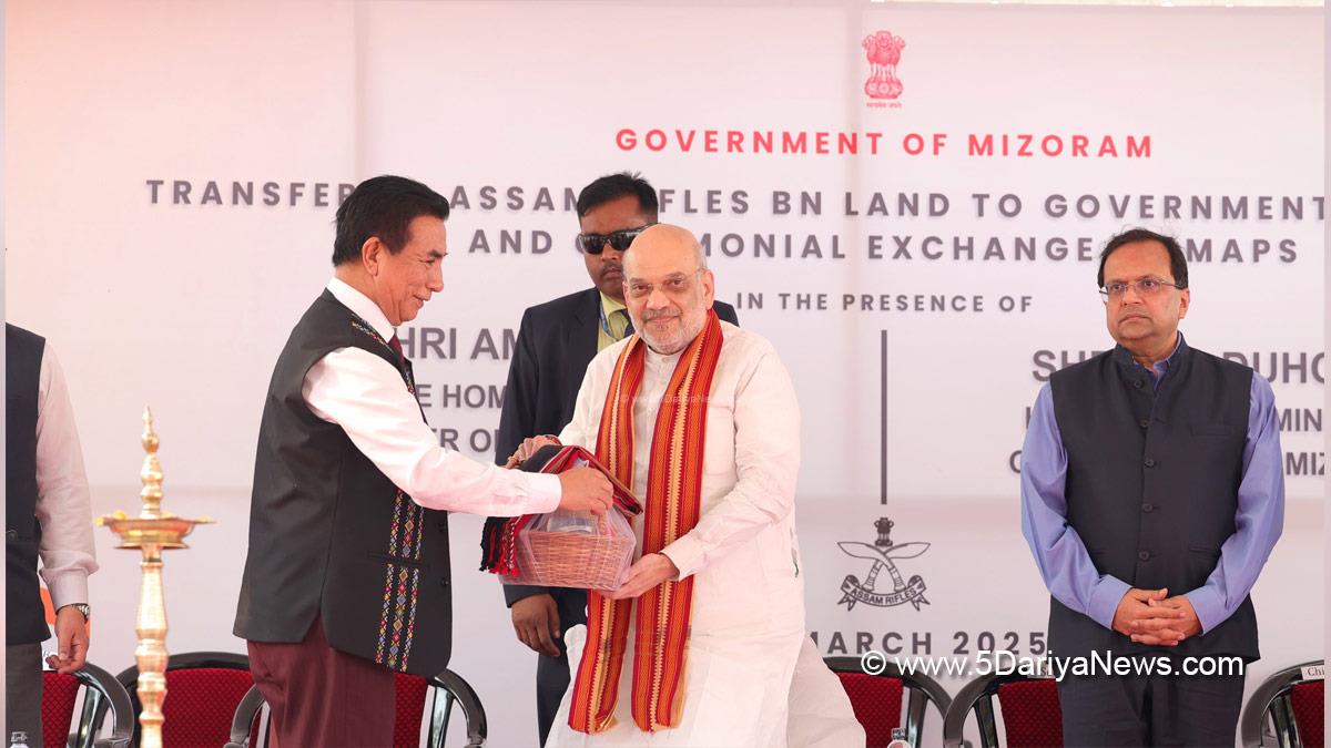 Amit Shah, Union Home Minister, BJP, Bharatiya Janata Party, Mizoram, Assam Rifles, Mizoram Chief Minister, Lalduhoma
