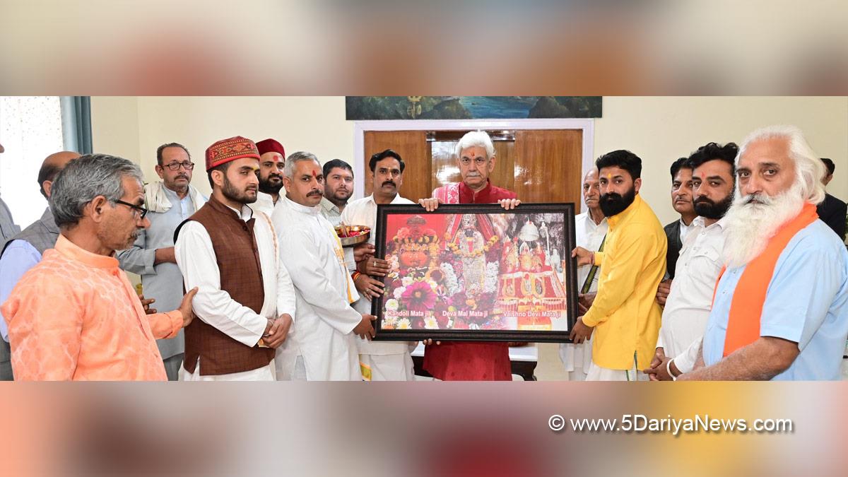 Manoj Sinha, Lieutenant Governor JK, Raj Bhavan, Jammu, Srinagar, Kashmir, Jammu And Kashmir, Jammu, Shri Mata Vaishno Devi Ji Pracheen Marg Shrines Sanstha, Harbans Lal, Shri Mata Vaishno Devi, Chhari Yatra
