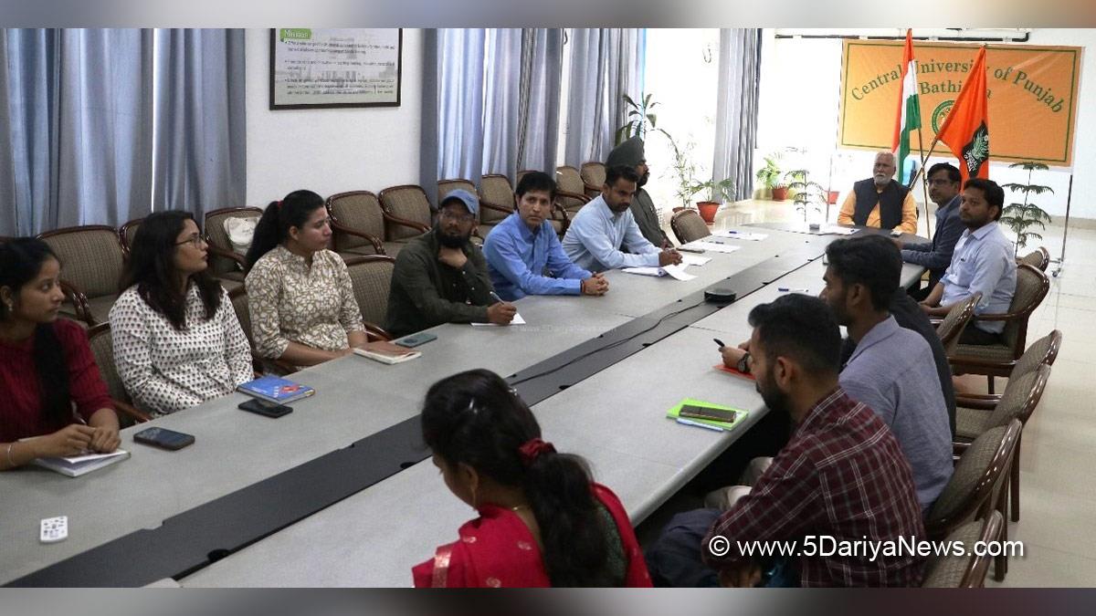 Central University of Punjab, CUPB, Bathinda, Prof. Raghvendra P Tiwari