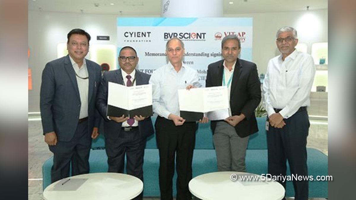 VIT AP, VIT AP University, Dr S V Kota Reddy, Dr Sudhakar Potukuchi, BVR SCIENT, Dr Jagadish Chandra Mudiganti,Cyient Foundation, Dr BVR Mohan Reddy School of Innovation and Entrepreneurship, BVR SCIENT, Hyderabad