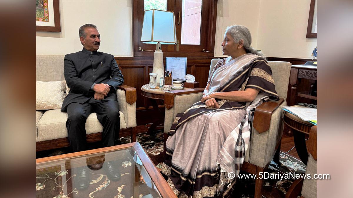 Sukhvinder Singh Sukhu, Himachal Pradesh, Himachal, Congress, Indian National Congress, Himachal Congress, Shimla, Chief Minister of Himachal Pradesh, Nirmala Sitharaman, Union Minister for Finance Corporate Affairs, BJP, Bharatiya Janata Party