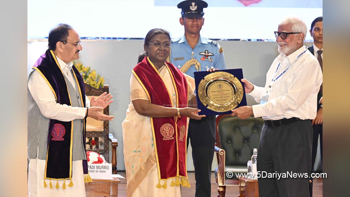 Droupadi Murmu, President of India, President, Indian President, Rashtrapati, AIIMS, AIIMS Convocation, Healthcare Excellence, Mental Health Awareness, Medical Education, Jagat Prakash Nadda, JP Nadda, BJP, Bharatiya Janata Party