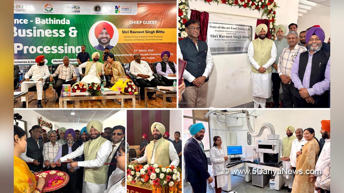 Ravneet Singh Bittu, Bharatiya Janata Party, BJP, Ministry of Food Processing Industries, MOFPI