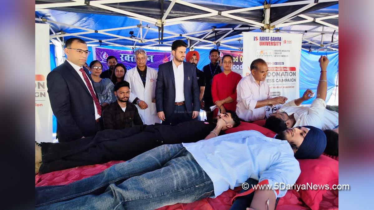 Rayat Bahra University, Rayat Bahra Group of Institutions, RBGI, Gurvinder Singh Bahra, Blood Donation Camp