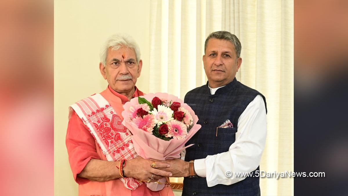 Manoj Sinha, Lieutenant Governor JK, Raj Bhavan, Jammu, Srinagar, Kashmir, Jammu And Kashmir, Haji Farooq Mir, Vice Chairman, District Development Council Kupwara