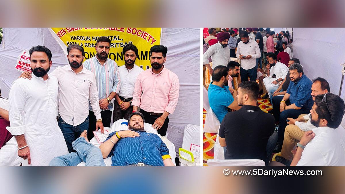 Dinesh Bassi, Blood Camp, Blood Donation Camp, Amritsar, Congress, Punjab Congress