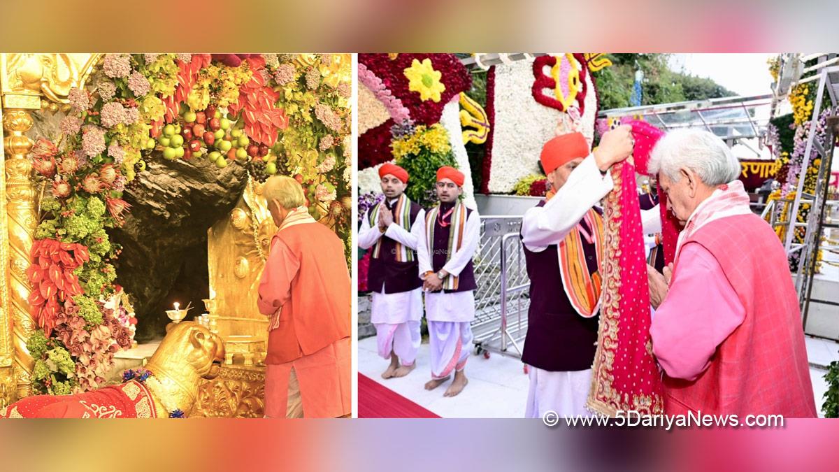Manoj Sinha, Lieutenant Governor JK, Raj Bhavan, Jammu, Srinagar, Kashmir, Jammu And Kashmir, Shri Mata Vaishno Devi, Shri Mata Vaishno Devi Ji Shrine