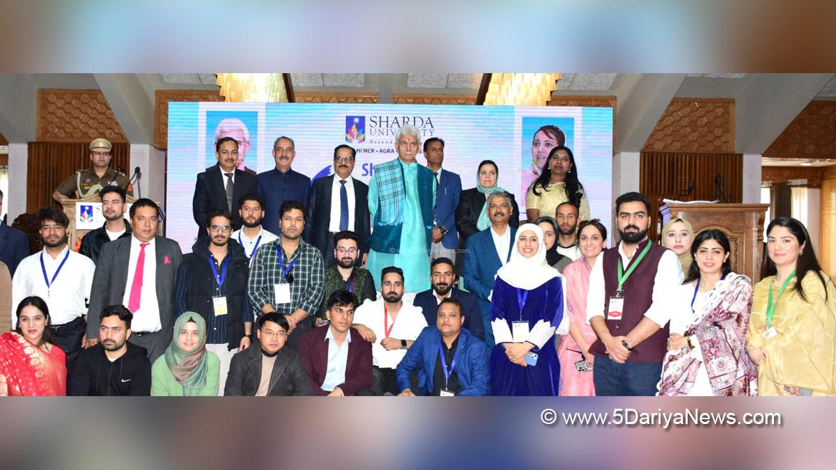 Manoj Sinha, Lieutenant Governor JK, Raj Bhavan, Jammu, Srinagar, Kashmir, Jammu And Kashmir, Sharda University, Alumni Meet, Sakeena Itoo