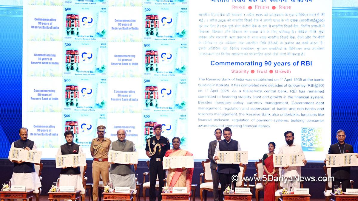 Droupadi Murmu, President of India, President, Indian President, Rashtrapati, Reserve Bank Of India, RBI, Viksit Bharat 2047, Jyotiraditya Scindia, Jyotiraditya Madhavrao Scindia, Devendra Fadanvis, Chief Minister Of Maharashtra, Eknath Shinde