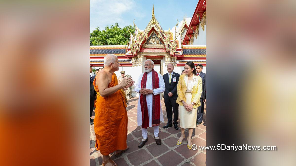 Narendra Modi, Modi, BJP, Bharatiya Janata Party, Prime Minister of India, Prime Minister, Narendra Damodardas Modi, Prime Minister of Thailand, Paetongtarn Shinawatra, Wat Phra Chetuphon Wimon Mangkhalaram Rajwaramahawihan, WatPho