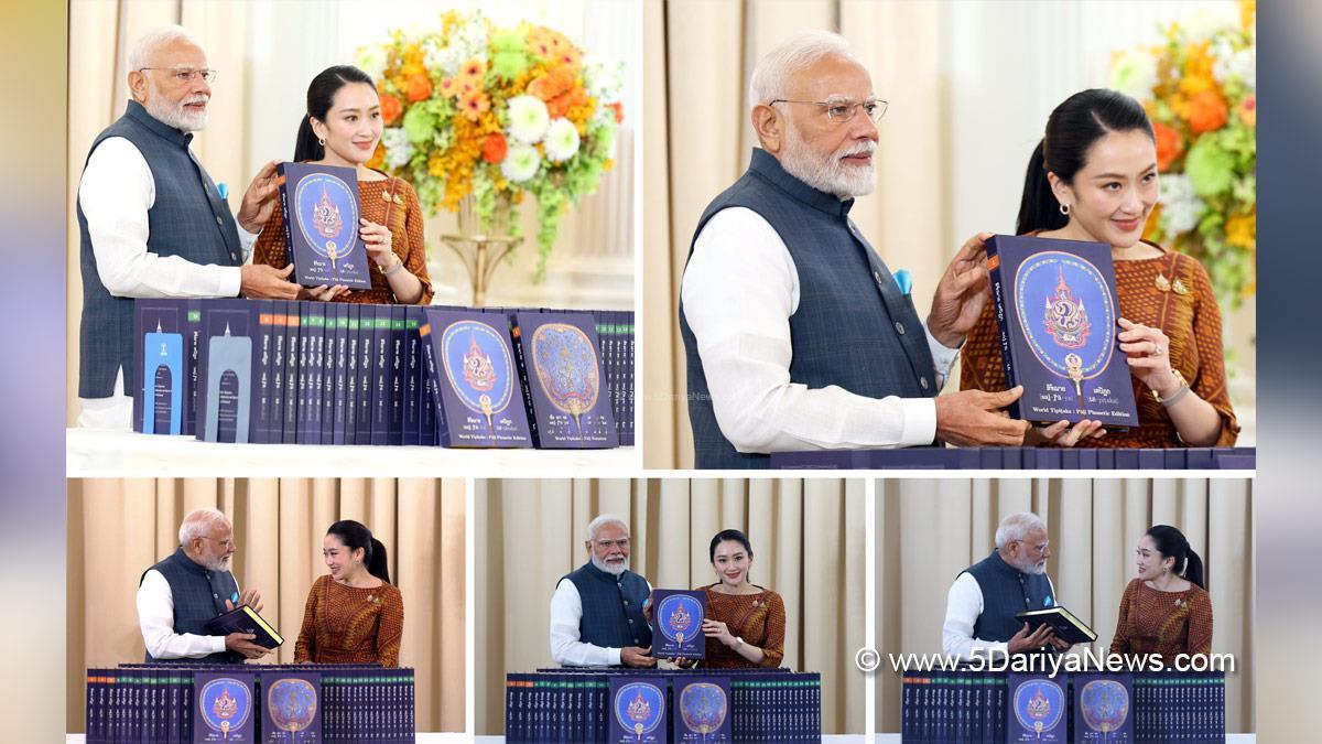 Narendra Modi, Modi, BJP, Bharatiya Janata Party, Prime Minister of India, Prime Minister, Narendra Damodardas Modi, Prime Minister of Thailand, Paetongtarn Shinawatra, Pali Tipitaka Gift