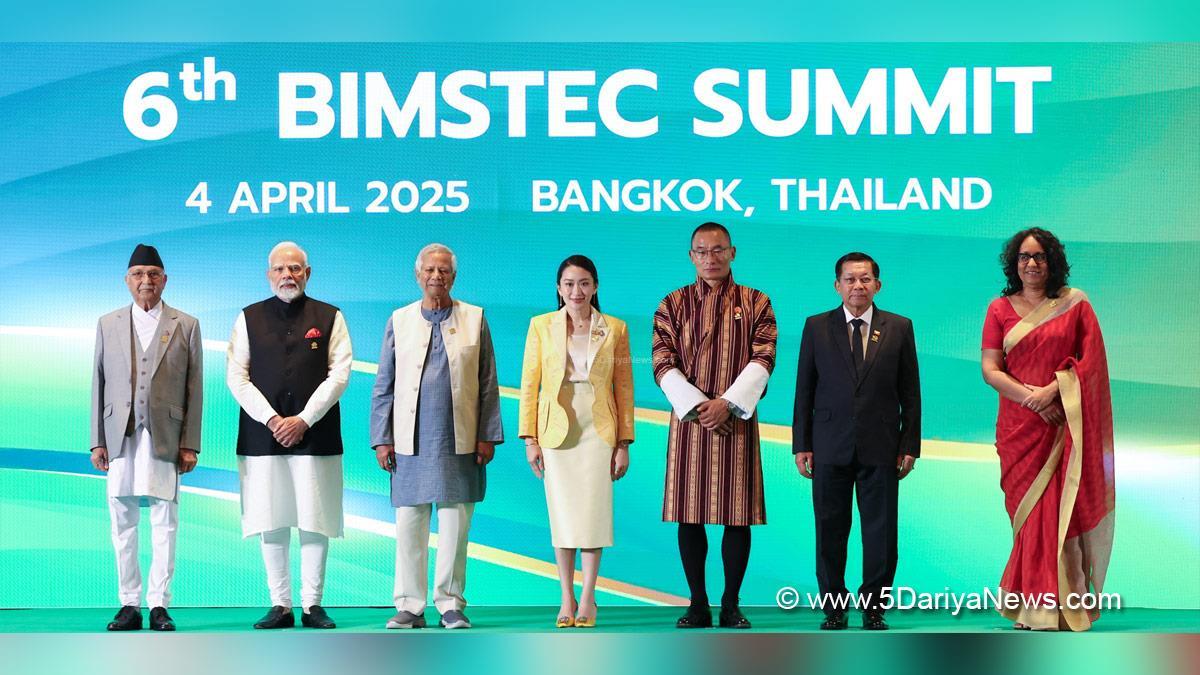 Narendra Modi, Modi, BJP, Bharatiya Janata Party, Prime Minister of India, Prime Minister, Narendra Damodardas Modi, 6th BIMSTEC Summit, BIMSTEC Summit, Bangkok Summit, Paetongtarn Shinawatra, Prime Minister of Thailand