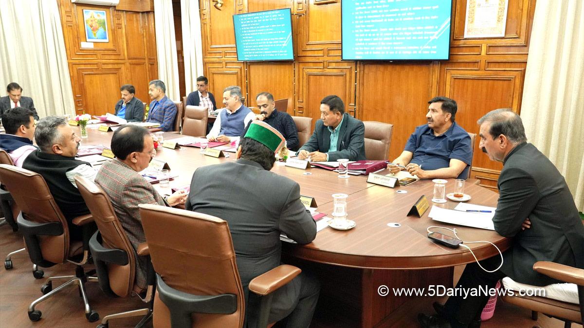 Sukhvinder Singh Sukhu, Himachal Pradesh, Himachal, Congress, Indian National Congress, Himachal Congress, Shimla, Chief Minister of Himachal Pradesh, Cabinet Decisions Himachal