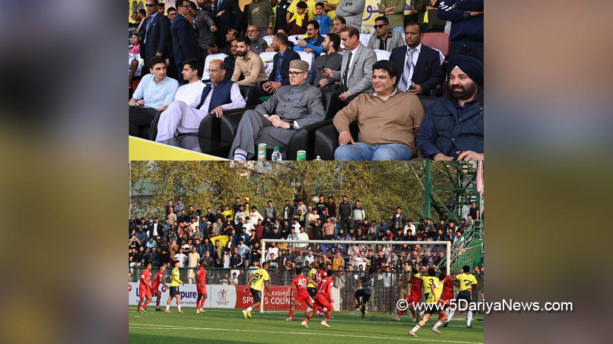 Omar Abdullah, Chief Minister of JK, Jammu and Kashmir National Conference, National Conference, Srinagar, Kashmir, Jammu And Kashmir, Jammu, Real Kashmir Football Club, RKFC, Nasir Aslam Wani, TRC Ground