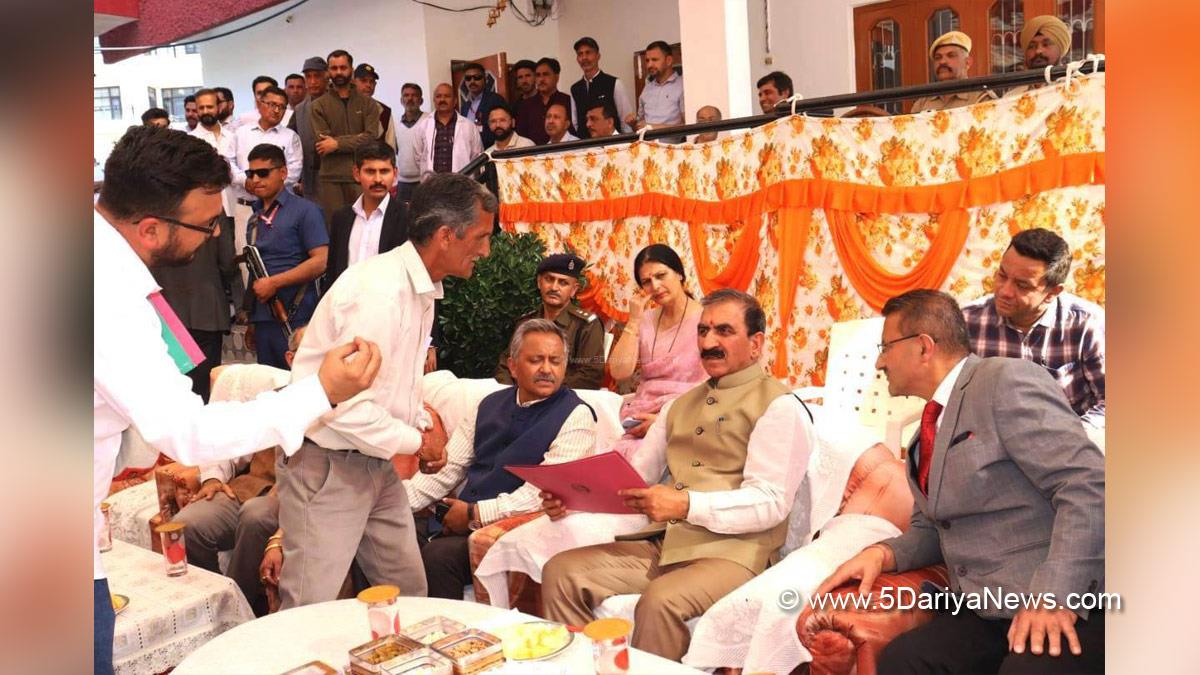 Sukhvinder Singh Sukhu, Himachal Pradesh, Himachal, Congress, Indian National Congress, Himachal Congress, Shimla, Chief Minister of Himachal Pradesh