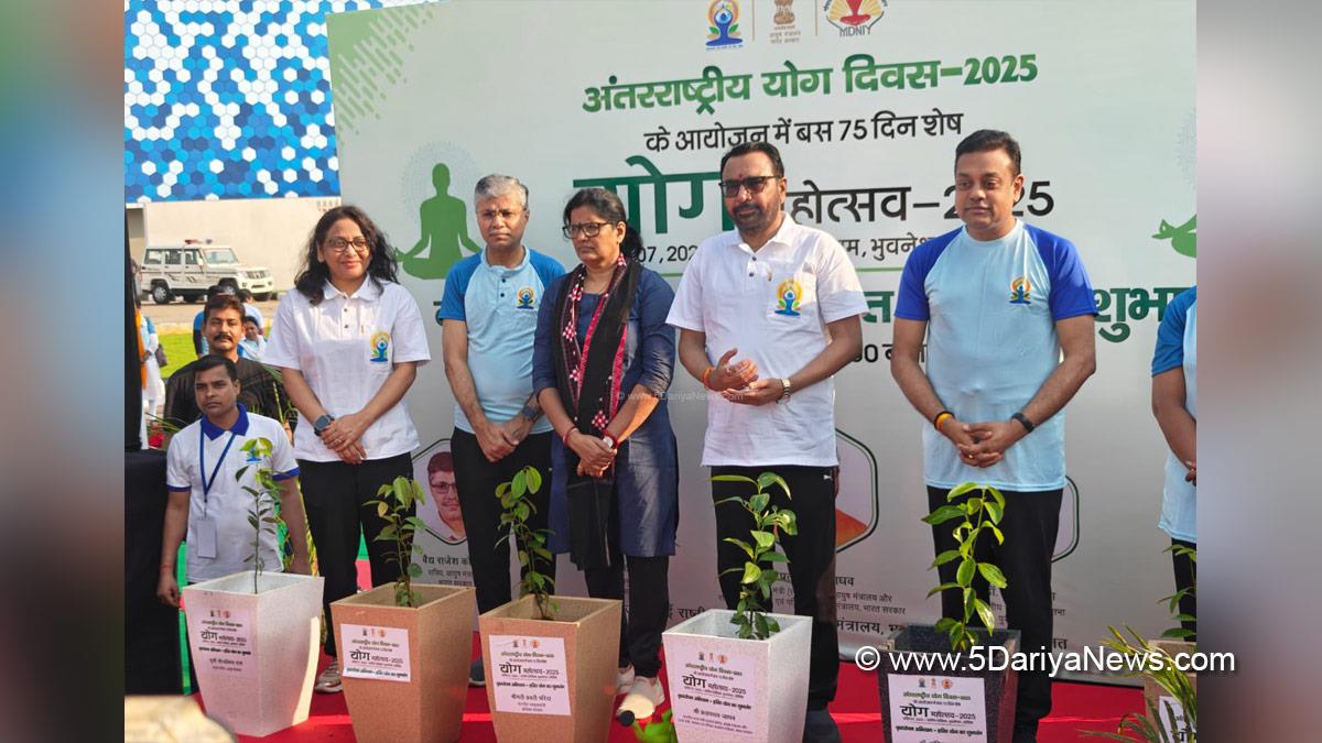 Prataprao Jadhav, Prataprao Ganpatrao Jadhav, BJP, Bharatiya Janata Party, Ministry of AYUSH, Bharatiya Janata Party, BJP, International Day Of Yoga, IDY 2025, Harit Yoga, Pravati Parida, Sambit Patra