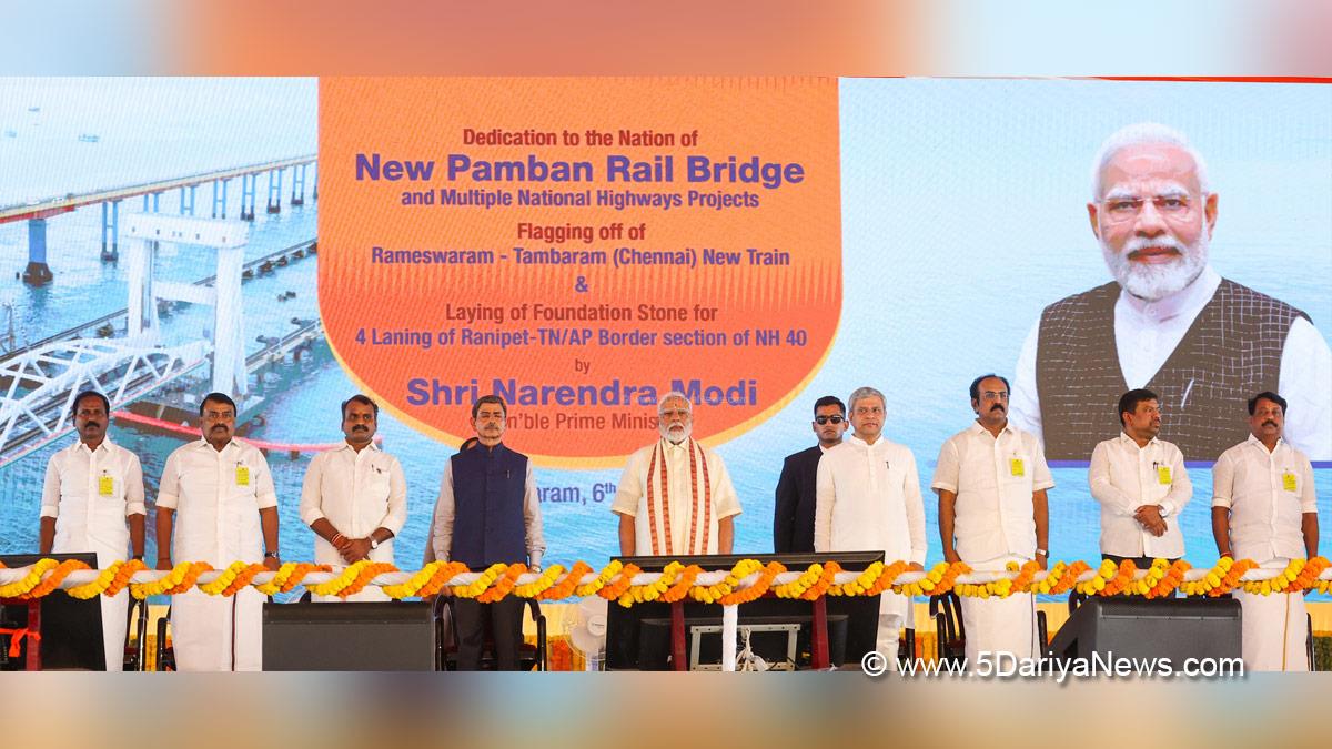 Narendra Modi, Modi, BJP, Bharatiya Janata Party, Prime Minister of India, Prime Minister, Narendra Damodardas Modi, Rameswaram, Tamil Nadu, Ashwini Vaishnaw, Dr Loganathan Murugan, Dr L Murugan, R N Ravi