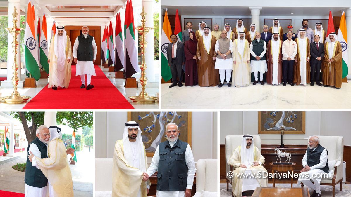 Narendra Modi, Modi, BJP, Bharatiya Janata Party, Prime Minister of India, Prime Minister, Narendra Damodardas Modi, Sheikh Hamdan bin Mohammed bin Rashid Al Maktoum, Crown Prince of Dubai, Rajnath Singh, Union Defence Minister, Defence Minister of India, Subrahmanyam Jaishankar