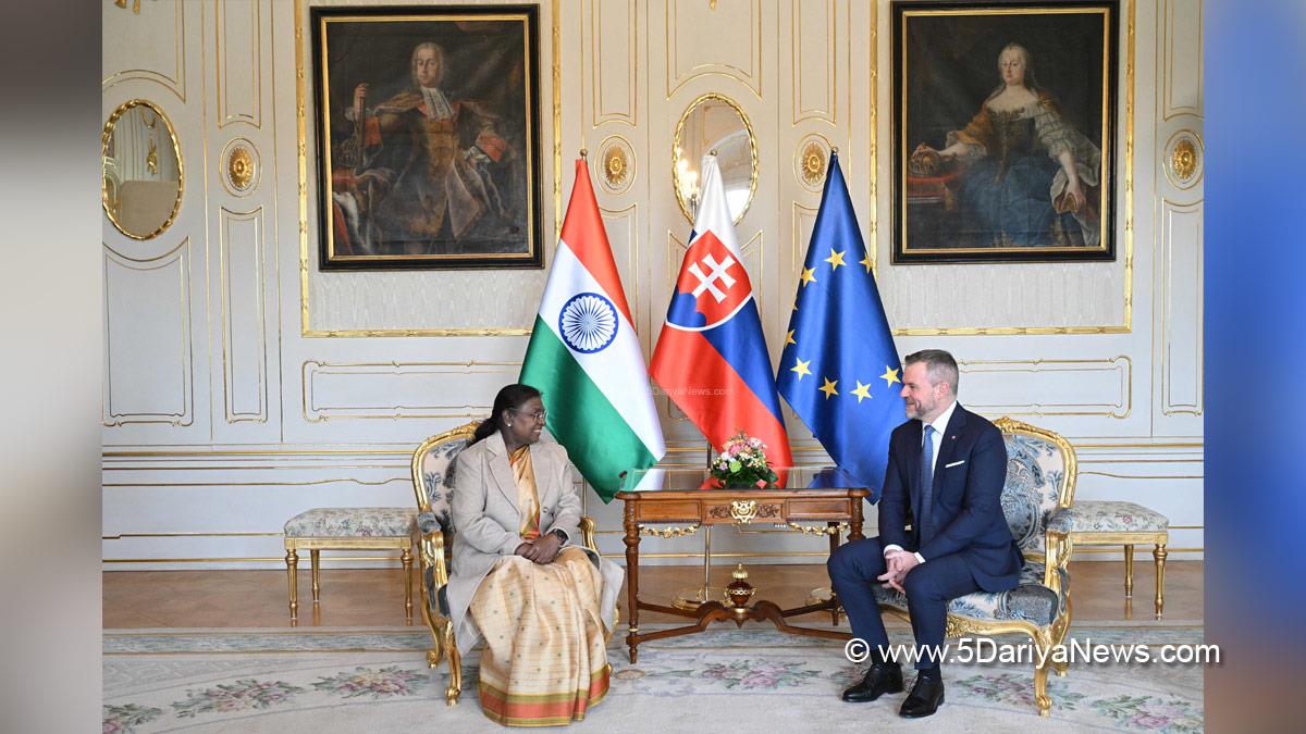 Droupadi Murmu, President of India, President, Indian President, Rashtrapati, Peter Pellegrini, President of the Slovak Republic