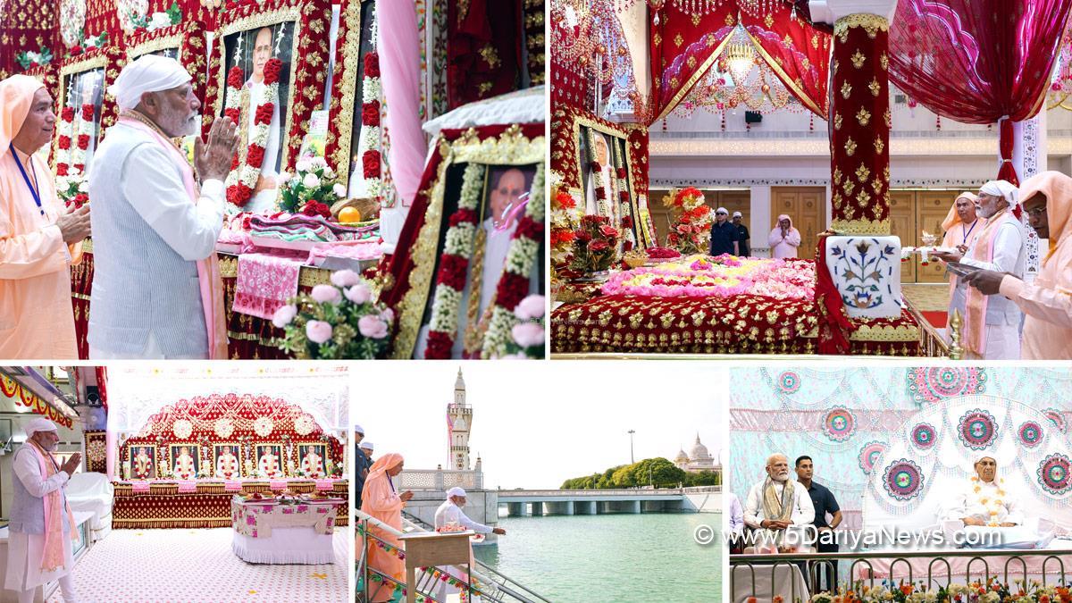 Narendra Modi, Modi, BJP, Bharatiya Janata Party, Prime Minister of India, Prime Minister, Narendra Damodardas Modi, Guru Ji Maharaj Temple, Anandpur Dham, Governor of Madhya Pradesh, Mangubhai Patel, Chief Minister of Madhya Pradesh, Mohan Yadav, Jyotiraditya Scindia