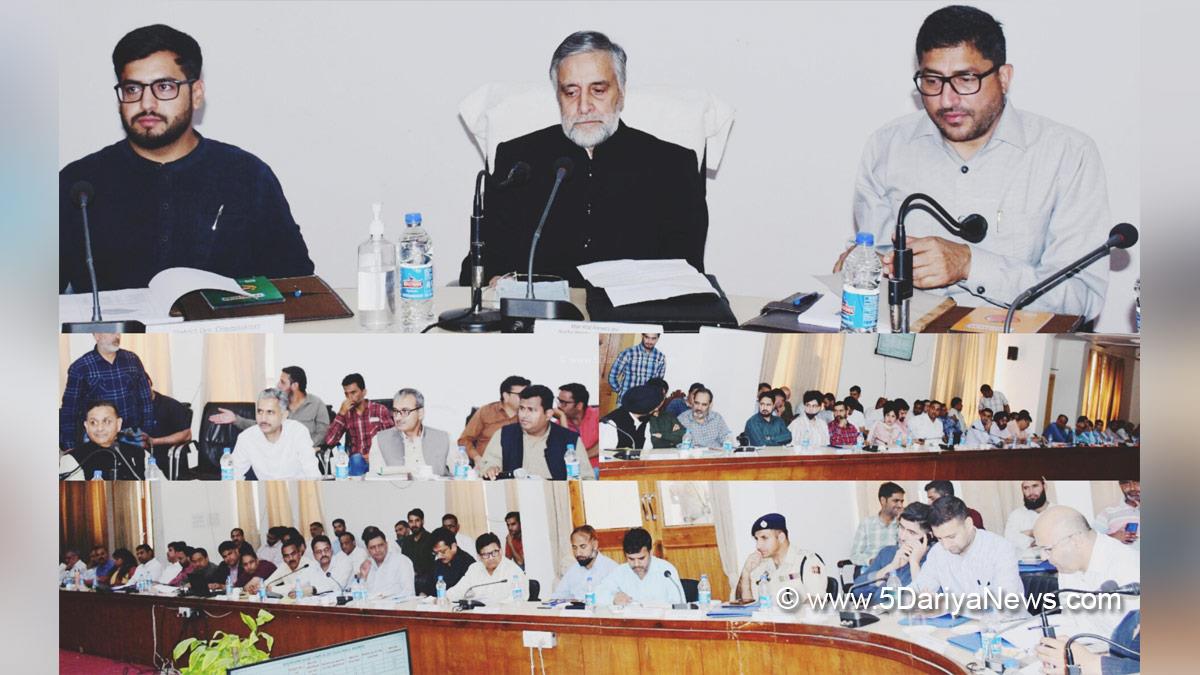 Abhishek Sharma, Rajouri, DDC Rajouri, District Development Commissioner Rajouri, Kashmir, Jammu And Kashmir, Jammu, District Administration Rajouri, District Development Coordination and Monitoring Committee, DISHA, Mian Altaf Ahmad Larvi