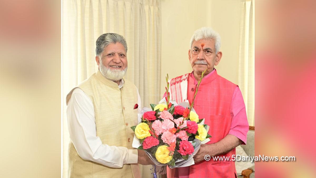 Manoj Sinha, Lieutenant Governor JK, Raj Bhavan, Jammu, Srinagar, Kashmir, Jammu And Kashmir, Abdul Ghani Kohli