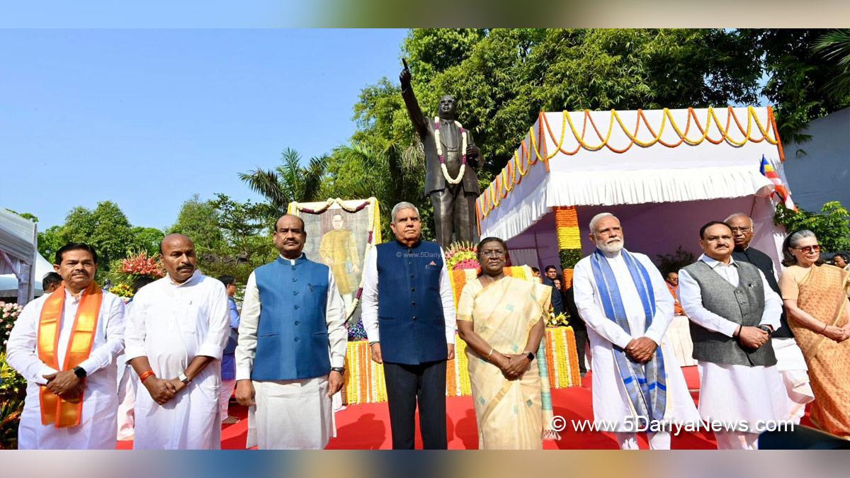 Narendra Modi, Modi, BJP, Bharatiya Janata Party, Prime Minister of India, Prime Minister, Narendra Damodardas Modi, Droupadi Murmu, President of India, President, Indian President, Rashtrapati, Jagdeep Dhankhar, Vice President of India, Om Birla, Dr B R Ambedkar, Ambedkar Jayanti, Babasaheb Ambedkar
