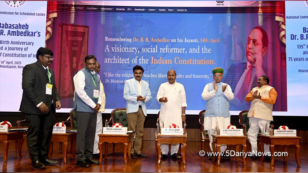Dr Virendra Kumar, Dr Virendra Kumar Khatik, BJP, Bharatiya Janata Party, National Commission for Scheduled Castes, NCSC, Dr B R Ambedkar, Ambedkar Jayanti, Babasaheb Ambedkar, Arjun Ram Meghwal