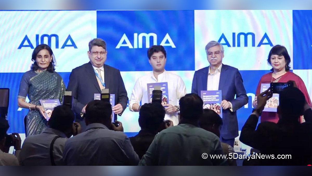 Jyotiraditya Scindia, Jyotiraditya Madhavrao Scindia, BJP, Bharatiya Janata Party, KPMG, All India Management Association, AIMA, Management Capability Development Index, MCDI, Yezdi Nagporewalla,Suneeta Reddy