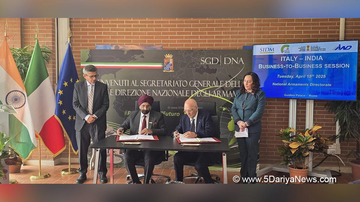 Military, Army, Indian Army, Rajesh Kumar Singh, Defence Secretary, Defence Minister of Italy, Guido Crosetto, Luisa Riccardi