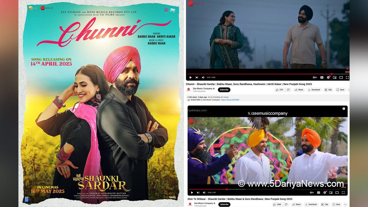 Babbu Maan, Guru Randhawa, Hashneen Chauhan,Zee Music Company, Sher Te Shika, Dheeraj Kedarnath Rattan, Pollywood, Entertainment, Actress, Cinema, Punjabi Films, Movie