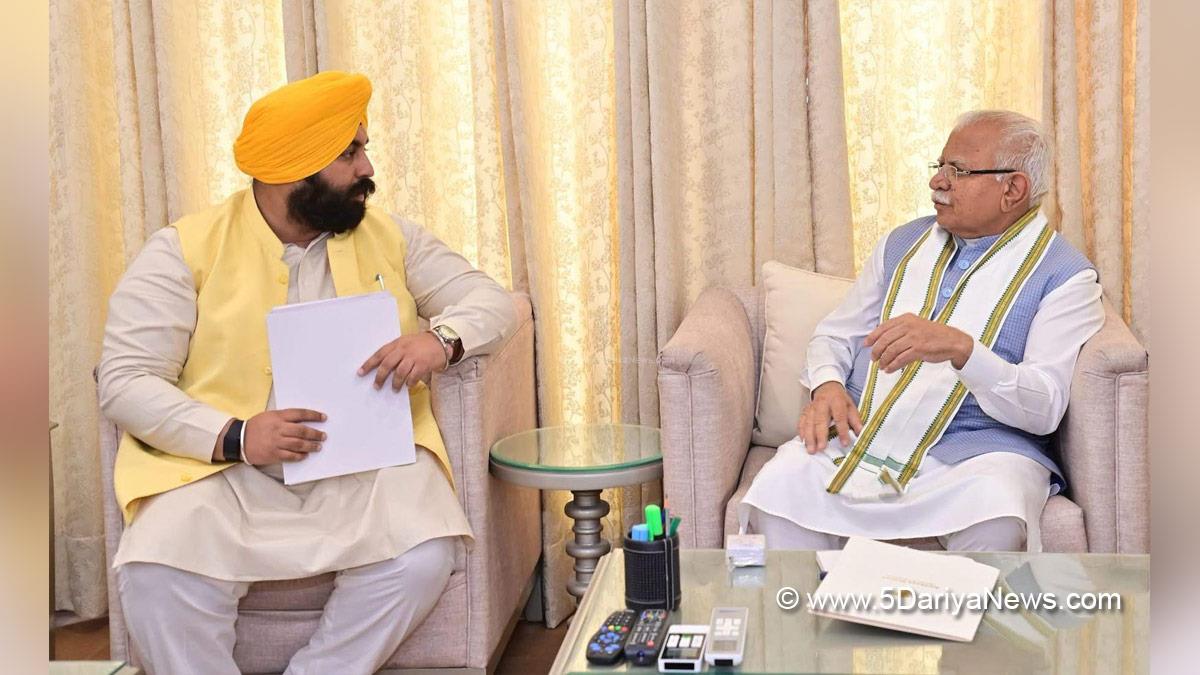 Harjot Singh Bains, AAP, Aam Aadmi Party, Aam Aadmi Party Punjab, AAP Punjab, Government of Punjab, Punjab Government, Manohar Lal Khattar, Union Minister of Power and Minister of Housing and Urban Affairs, Ministry of Power and Minister of Housing and Urban Affairs, BJP, Bharatiya Janata Party