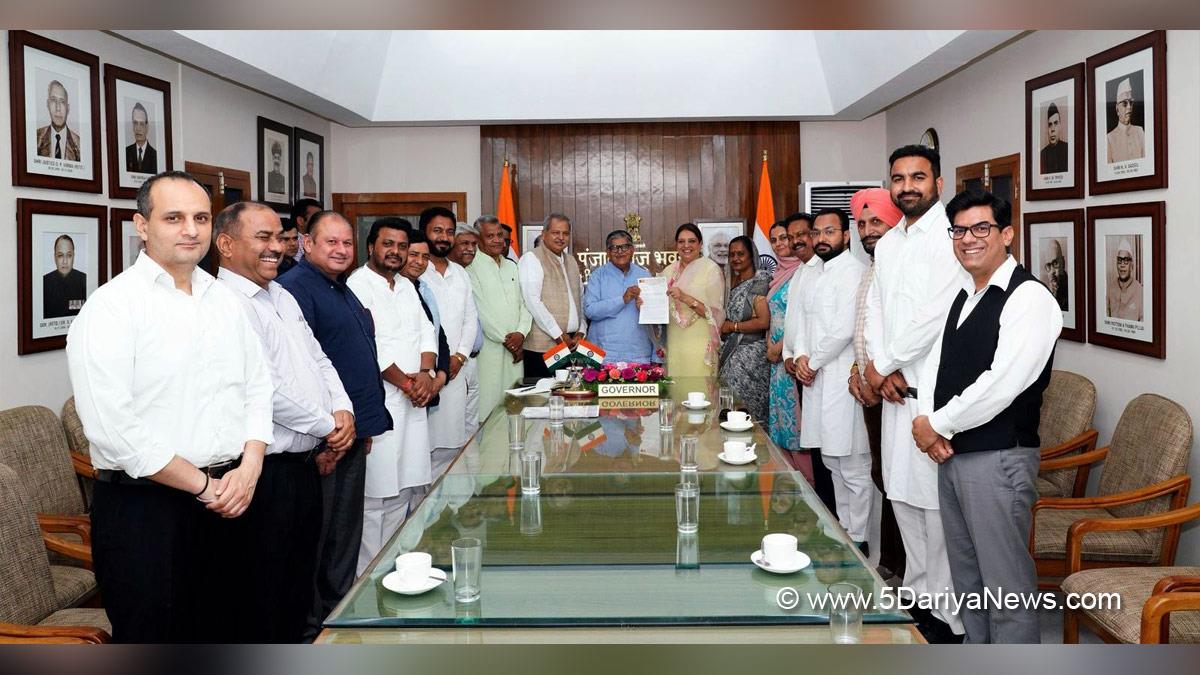 Gulab Chand Kataria, Governor of Punjab, Punjab Governor, Punjab Raj Bhavan, Jatinder Pal Malhotra, Jitender Pal Malhotra, BJP Chandigarh, Bharatiya Janata Party, BJP, Harpreet Kaur Babla