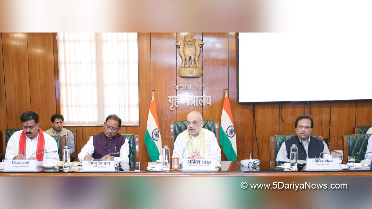 Amit Shah, Union Home Minister, BJP, Bharatiya Janata Party, Chhattisgarh Chief Minister, Vishnu Deo Sai, Chief Minister of Chhattisgarh