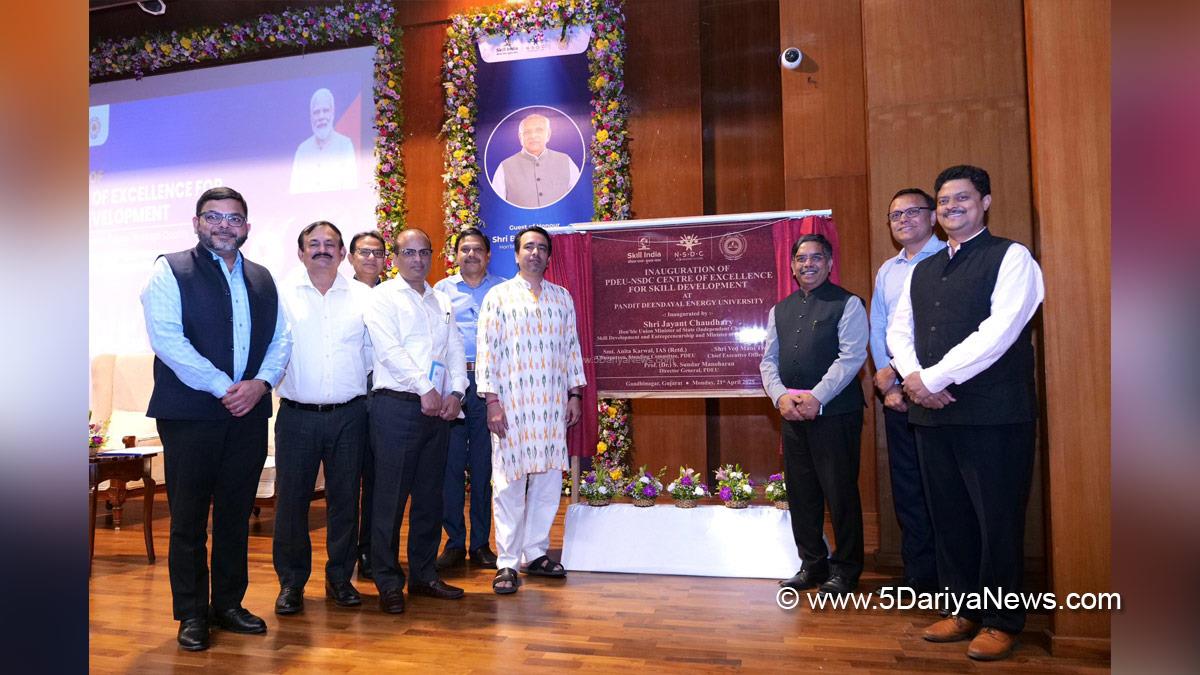 Jayant Chaudhary, Ministry of Skill Development and Entrepreneurship, MSDE, BJP, Bharatiya Janata Party, National Skill Development Corporation, NSDC, Pandit Deendayal Energy University, PDEU