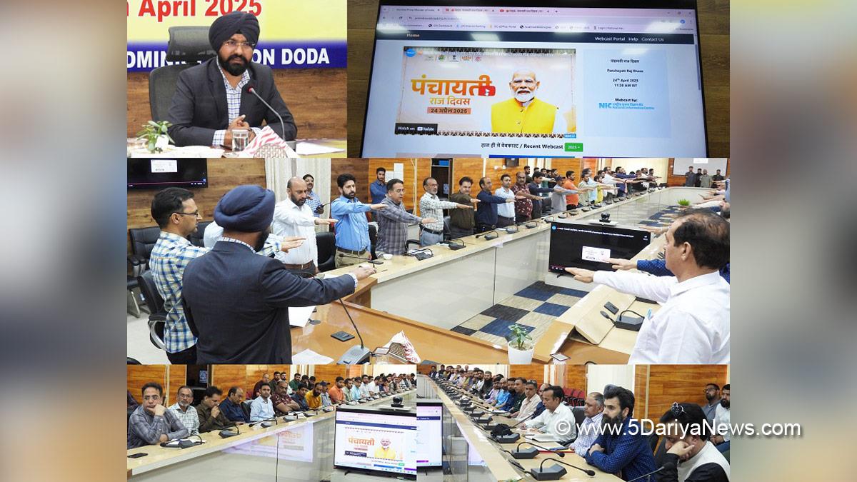 Harvinder Singh, Doda, Deputy Commissioner Doda, Kashmir, Jammu And Kashmir, Jammu, District Administration Doda, National Panchayati Raj Day