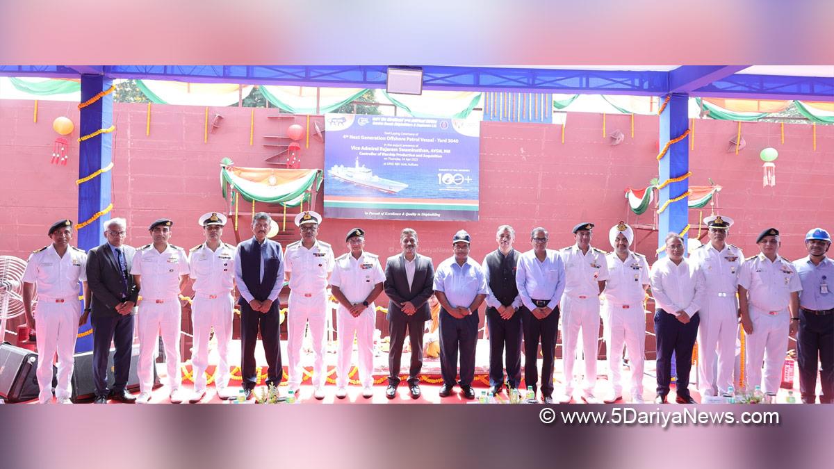 Military, Navy, Indian Navy, Next Generation Offshore Patrol Vessel, NGOPV, Garden Reach Shipbuilders and Engineers Ltd, GRSE, Vice Admiral Rajaram Swaminathan