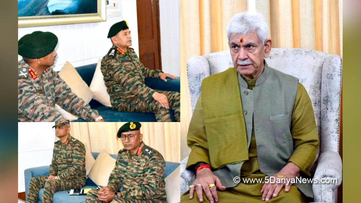Manoj Sinha, Lieutenant Governor JK, Raj Bhavan, Jammu, Srinagar, Kashmir, Jammu And Kashmir, Pahalgam Attack, Pahalgam Terror Attack, Pahalgam Terrorist Attack, General Upendra Dwivedi