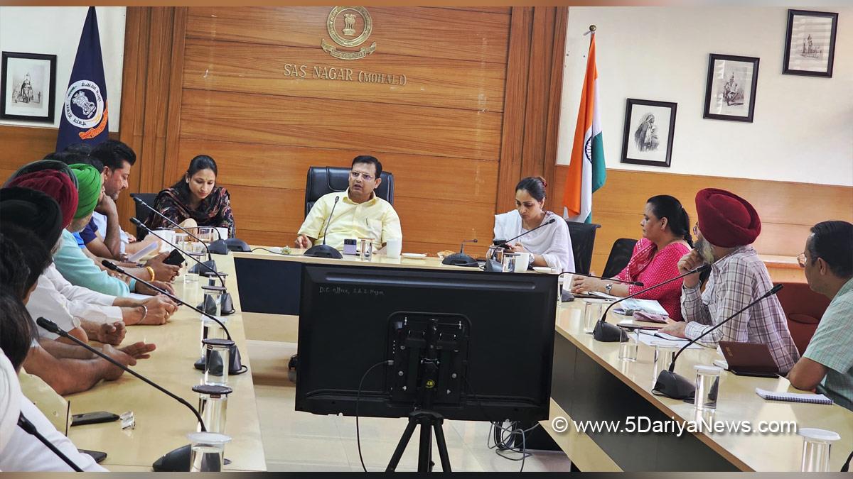 Anurag Verma, Additional Chief Secretary,Komal Mittal, DC Mohali, Deputy Commissioner Mohali, Mohali, Sahibzada Ajit Singh Nagar