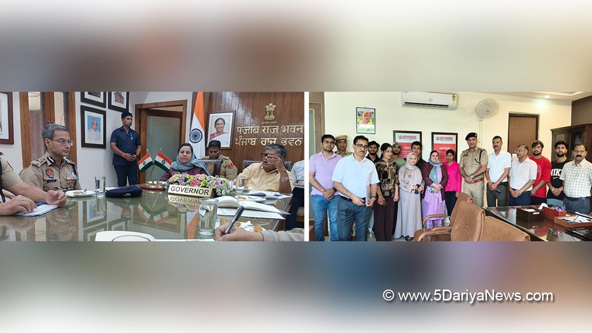 Sakeena Masood, Sakeena Itoo, Jammu and Kashmir National Conference, National Conference, Kashmir, Jammu And Kashmir, Jammu, Gulab Chand Kataria, Governor of Punjab, Punjab Governor, Punjab Raj Bhavan, Gaurav Yadav, Punjab Police, Police, Punjab Admin, Director General of Police Punjab, DGP Punjab, Surendra Singh Yadav, DGP Chandigarh Police, Pahalgam Attack
