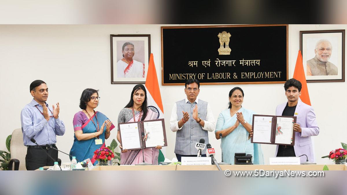 Mansukh Mandaviya, Dr Mansukh Mandaviya, BJP, Bharatiya Janata Party, Sushri Shobha Karandlaje, National Career Service, NCS