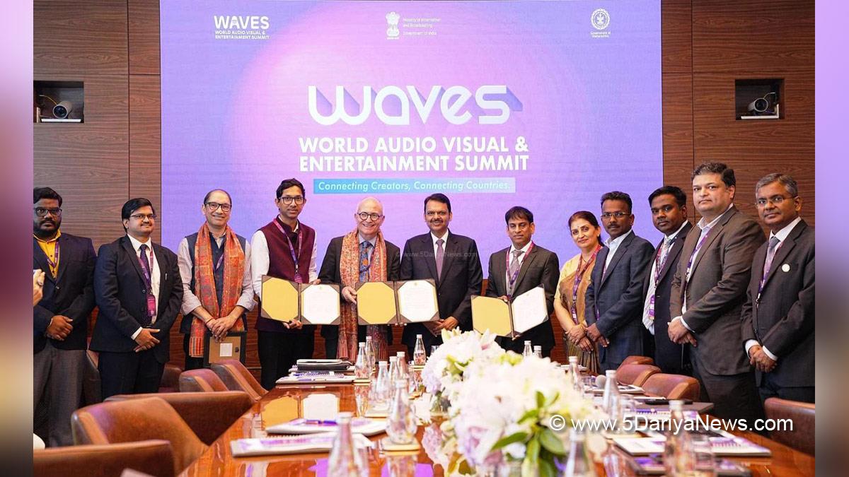 Devendra Fadanvis, BJP, Bharatiya Janata Party, Chief Minister of Maharashtra, University of York, Professor Charlie Jeffery, World Audio Visual and Entertainment Summit, WAVES, Maharashtra Government, Mumbai