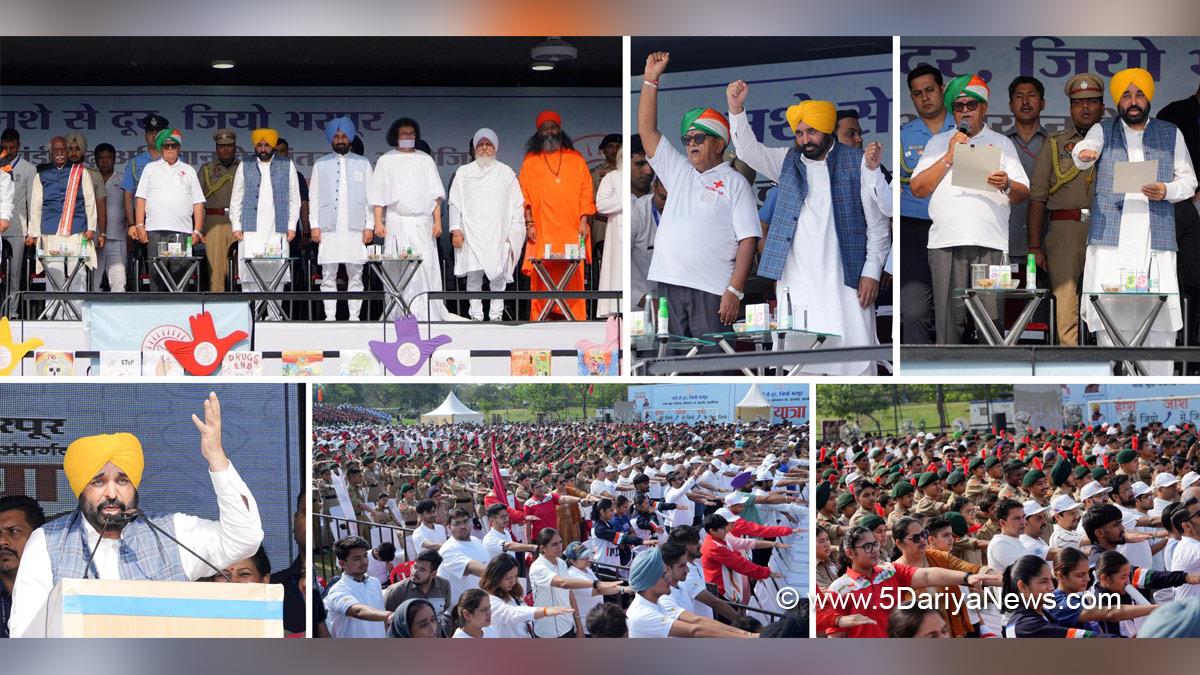 Bhagwant Mann, Bhagwant Singh Mann, AAP, Aam Aadmi Party, Aam Aadmi Party Punjab, AAP Punjab, Government of Punjab, Punjab Government, Punjab, Chief Minister Of Punjab, Gulab Chand Kataria, Governor of Punjab, Punjab Governor, Punjab Raj Bhavan, Nayab Singh Saini, Haryana, Bharatiya Janata Party, BJP, Haryana Chief Minister, Chief Minister of Haryana, BJP Haryana, Bandaru Dattatreya,Haryana Governor, Anti Drug Mission, Drive Against Drugs, Comprehensive Action against Drug Abuse, CADA, Nasha Muk