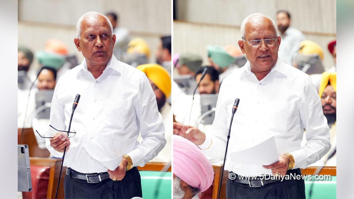 Barinder Kumar Goel, Barinder Kumar Goyal, AAP, Aam Aadmi Party, Aam Aadmi Party Punjab, AAP Punjab, Government of Punjab, Punjab Government, Punjab Legislative Assembly, Punjab Vidhan Sabha, Bhakra Beas Management Board, BBMB, Punjab Waters Crisis