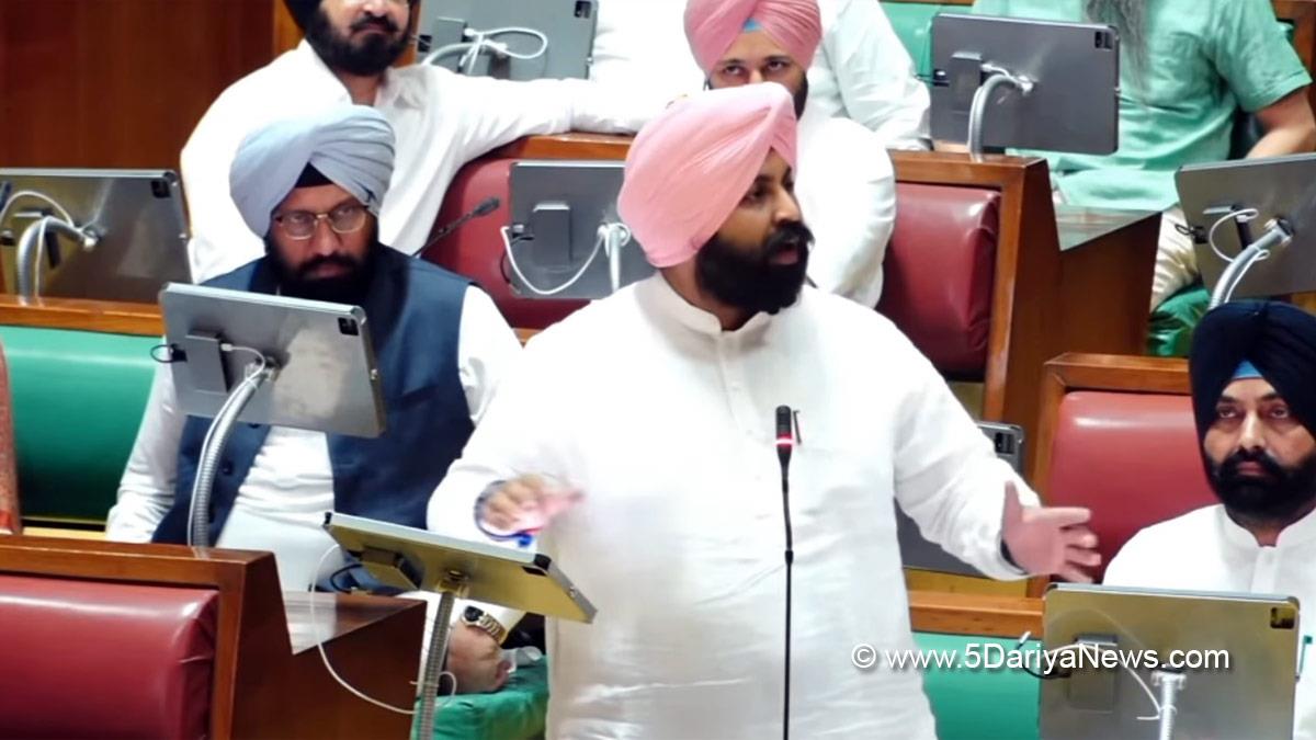 Harjot Singh Bains, AAP, Aam Aadmi Party, Aam Aadmi Party Punjab, AAP Punjab, Government of Punjab, Punjab Government, Punjab Legislative Assembly, Punjab Vidhan Sabha, Bhakra Beas Management Board, BBMB, Punjab Waters Crisis