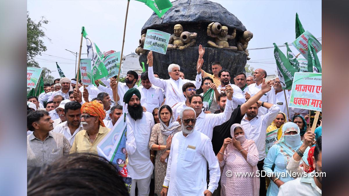 Rampal Majra, Indian National Lok Dal, Haryana, INLD, Protest, Agitation, Demonstration
