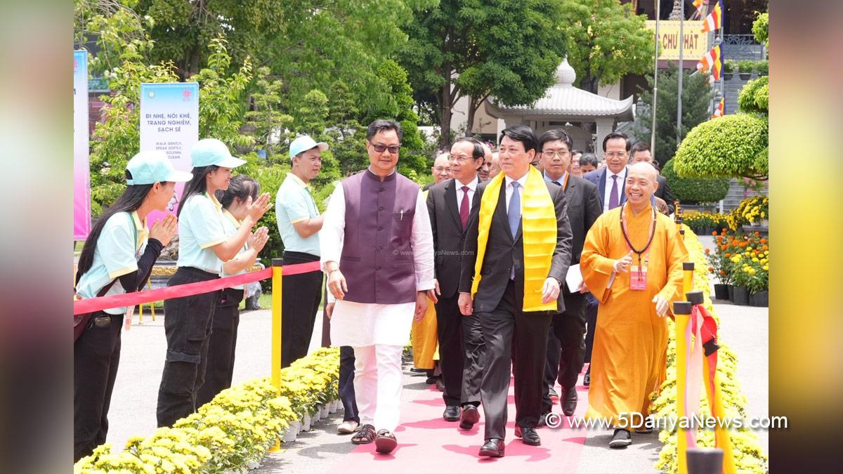 Kiren Rijiju, BJP, Bharatiya Janata Party, Union Minister of Law and Justice, UN Vesak Day, Ho Chi Minh, President of Vietnam, Luong Cuong