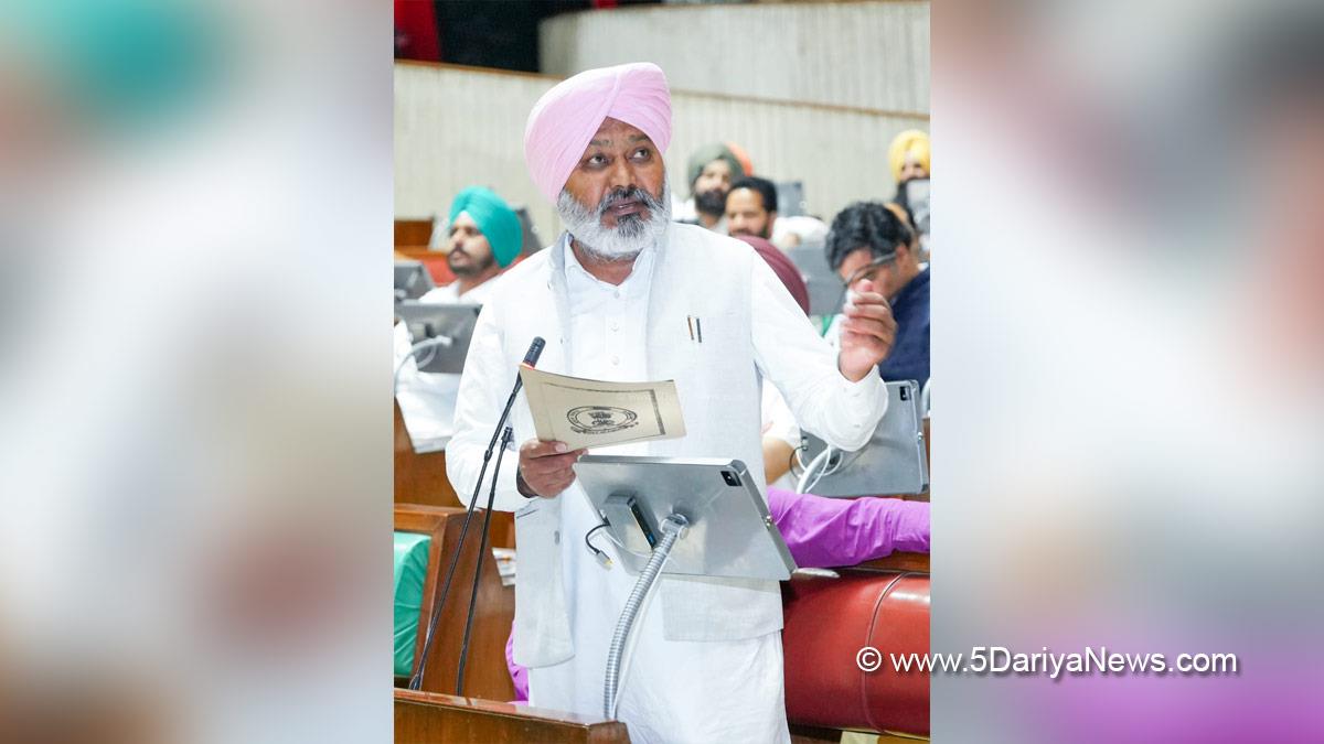 Harpal Singh Cheema, Advocate Harpal Singh Cheema, AAP, Aam Aadmi Party, Aam Aadmi Party Punjab, AAP Punjab, Government of Punjab, Punjab Government, Punjab Legislative Assembly, Punjab Vidhan Sabha, Bhakra Beas Management Board, BBMB, Punjab Waters Crisis