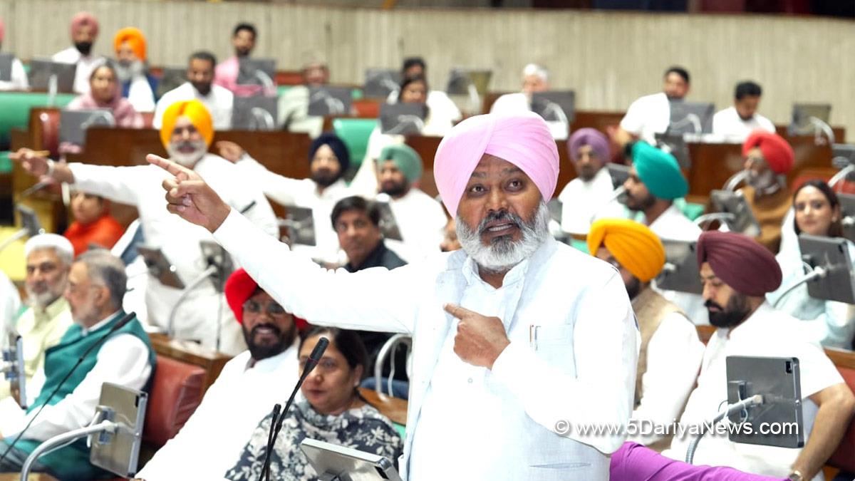 Harpal Singh Cheema, Advocate Harpal Singh Cheema, AAP, Aam Aadmi Party, Aam Aadmi Party Punjab, AAP Punjab, Government of Punjab, Punjab Government, Punjab Legislative Assembly, Punjab Vidhan Sabha, Bhakra Beas Management Board, BBMB, Punjab Waters Crisis