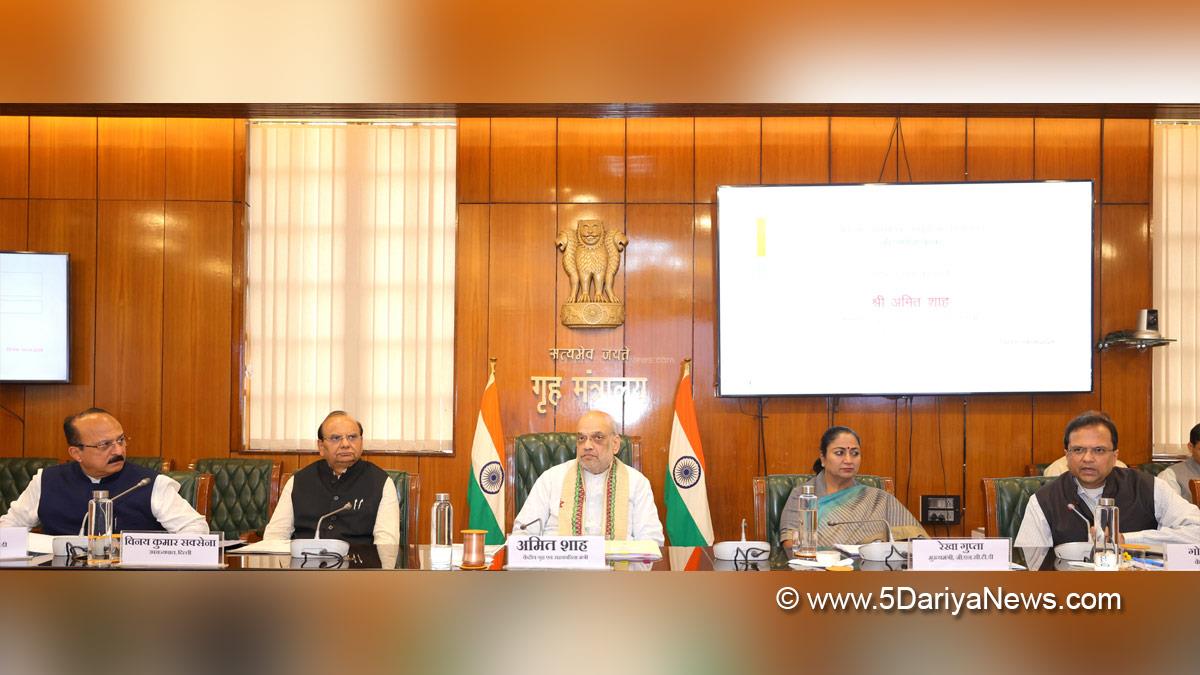 Amit Shah, Union Home Minister, BJP, Bharatiya Janata Party, Vinai Kumar Saxena, Delhi Chief Minister, Rekha Gupta, Chief Minister of Delhi